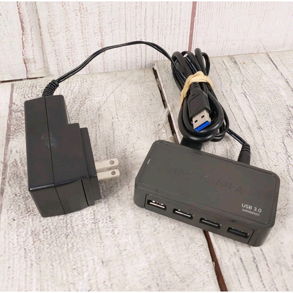 Insignia USB 3.0 Super Speed Powered Hub -  Model NS-PCH5431 - TESTED WORKING
